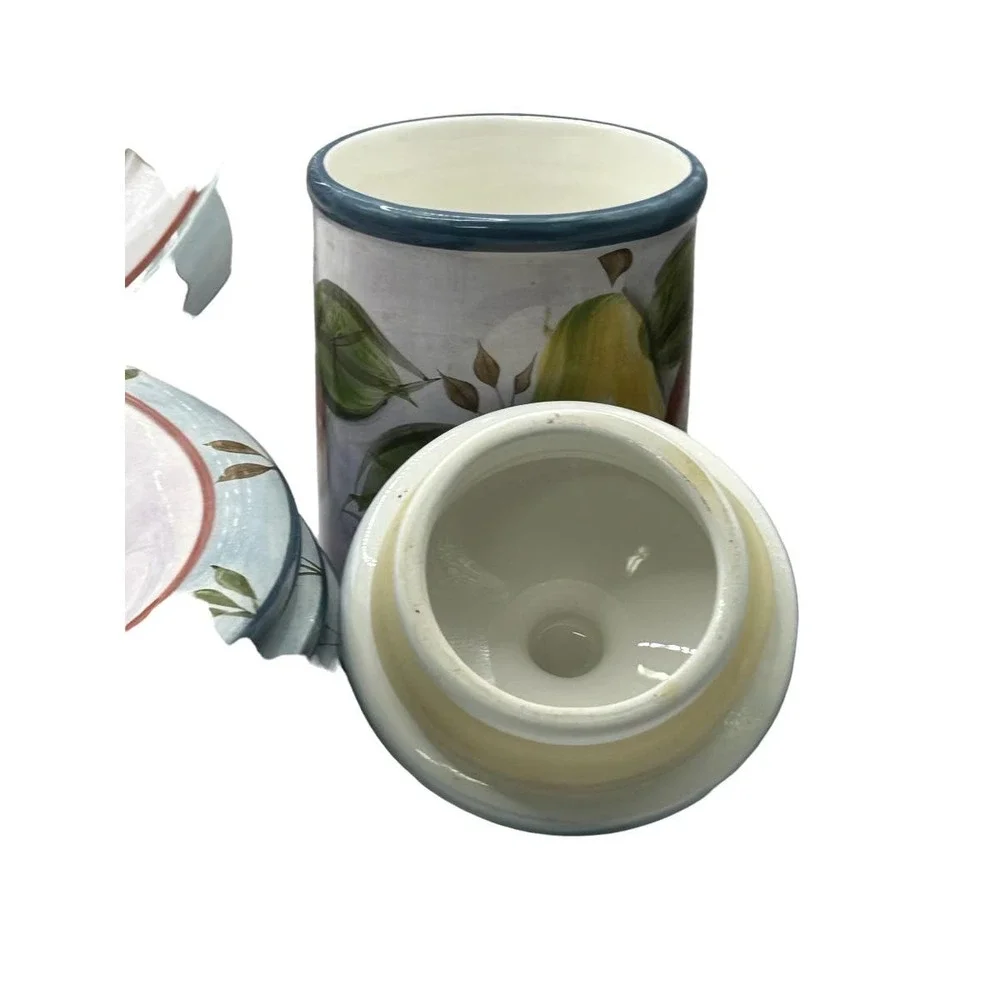 Set of 4 Black Forest Fruits Heritage Mint 10 1/2" diameter with small canister - Picture 5 of 6